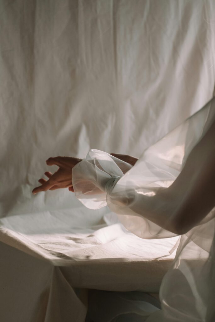 White Textile on White Textile