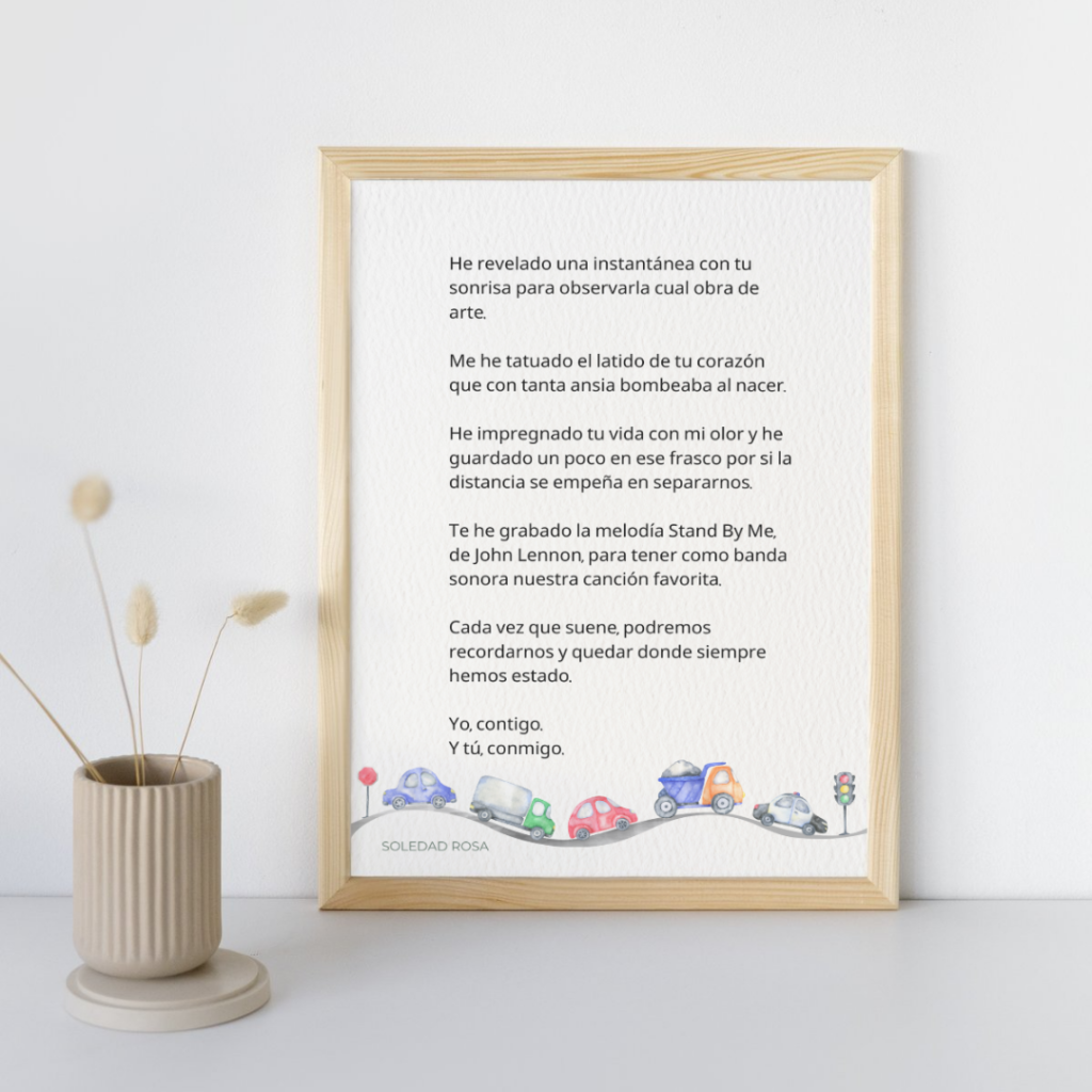 Lámina con relato personalizado